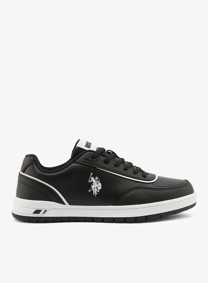 Men's Black Low-Top Sneakers - Lightweight Timeless Lace-Up Style, Ideal for Casual Outings